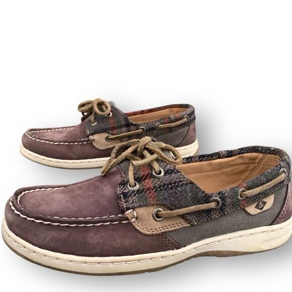 Sperry Top-Sider Women's Bluefish Wool Boat Shoe Dark Brown Leather Size 6.5 - Picture 7 of 14